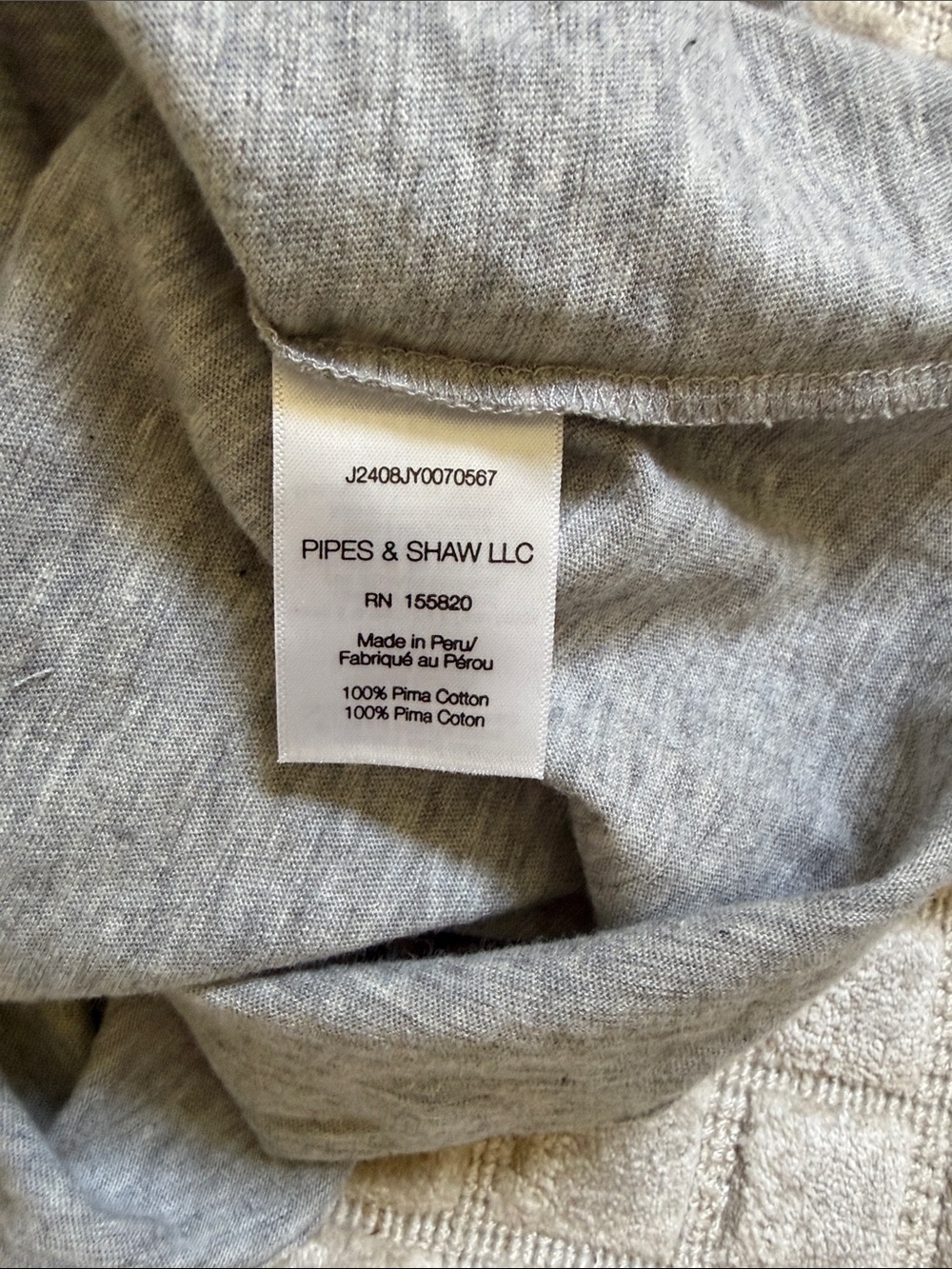Veronica Beard Waldorf Tee Shirt XS Heather Gray 100% Pima Cotton - Picture 8 of 9